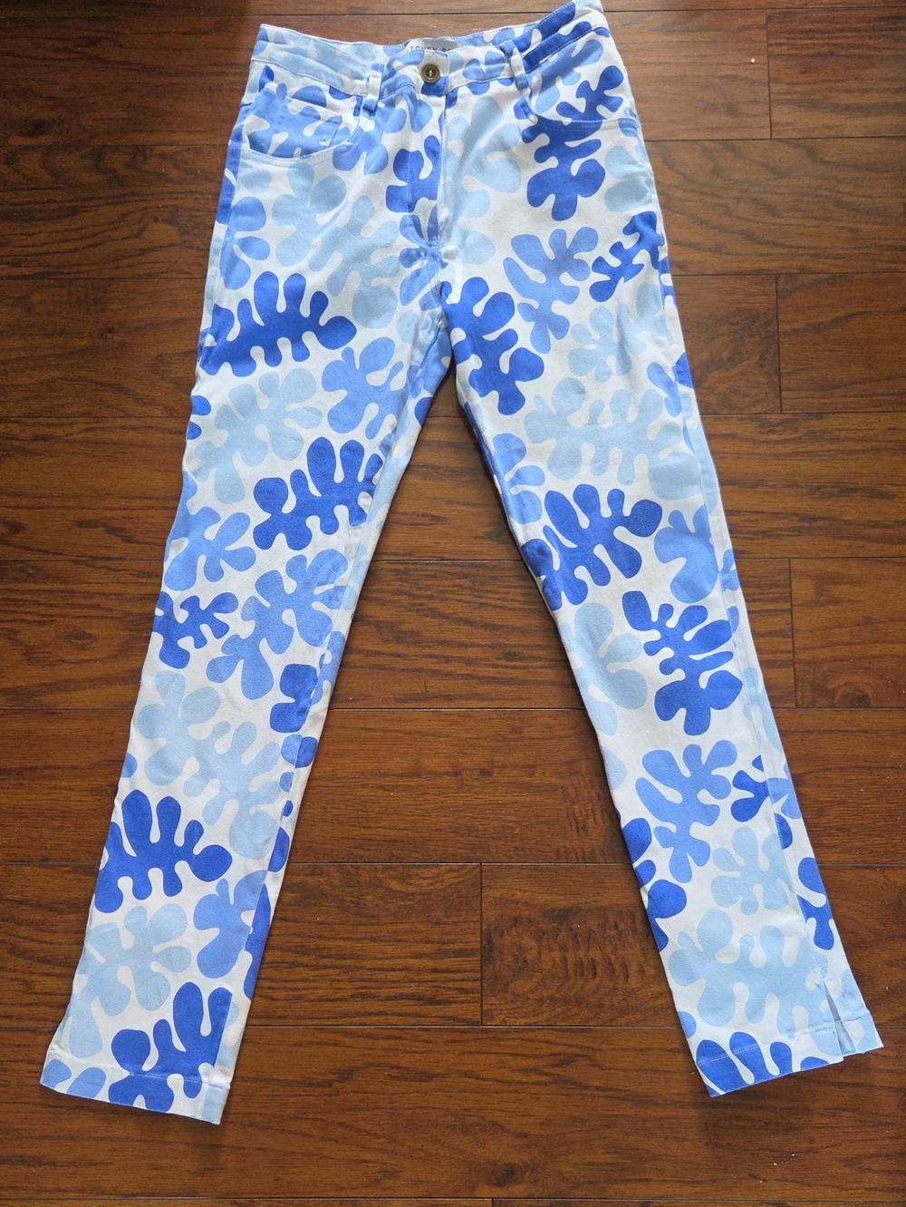Gretchen Scott High Waisted Pants Blue / White Size XS